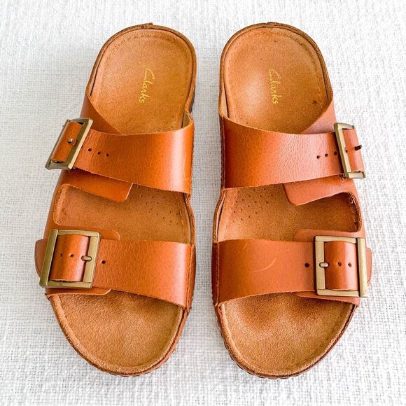 Clarks double strap leather sandals. - Picture 2 of 11